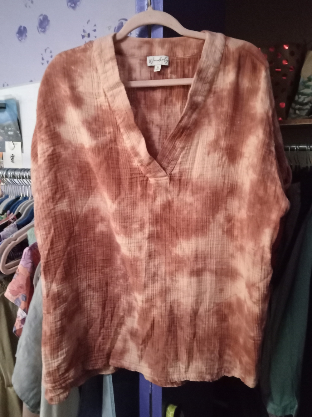 Wonderly Pink Tye Dye Top